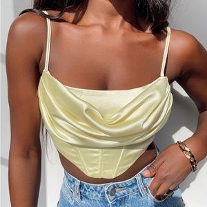 Princess Polly Lilah Top Yellow